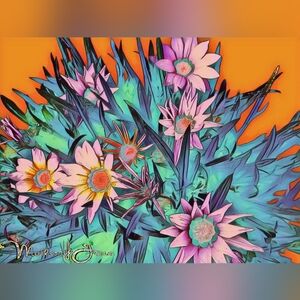 "Starburst Vibes II", Original Signed Print (or Canvas) By MalloryJane 20"x26"